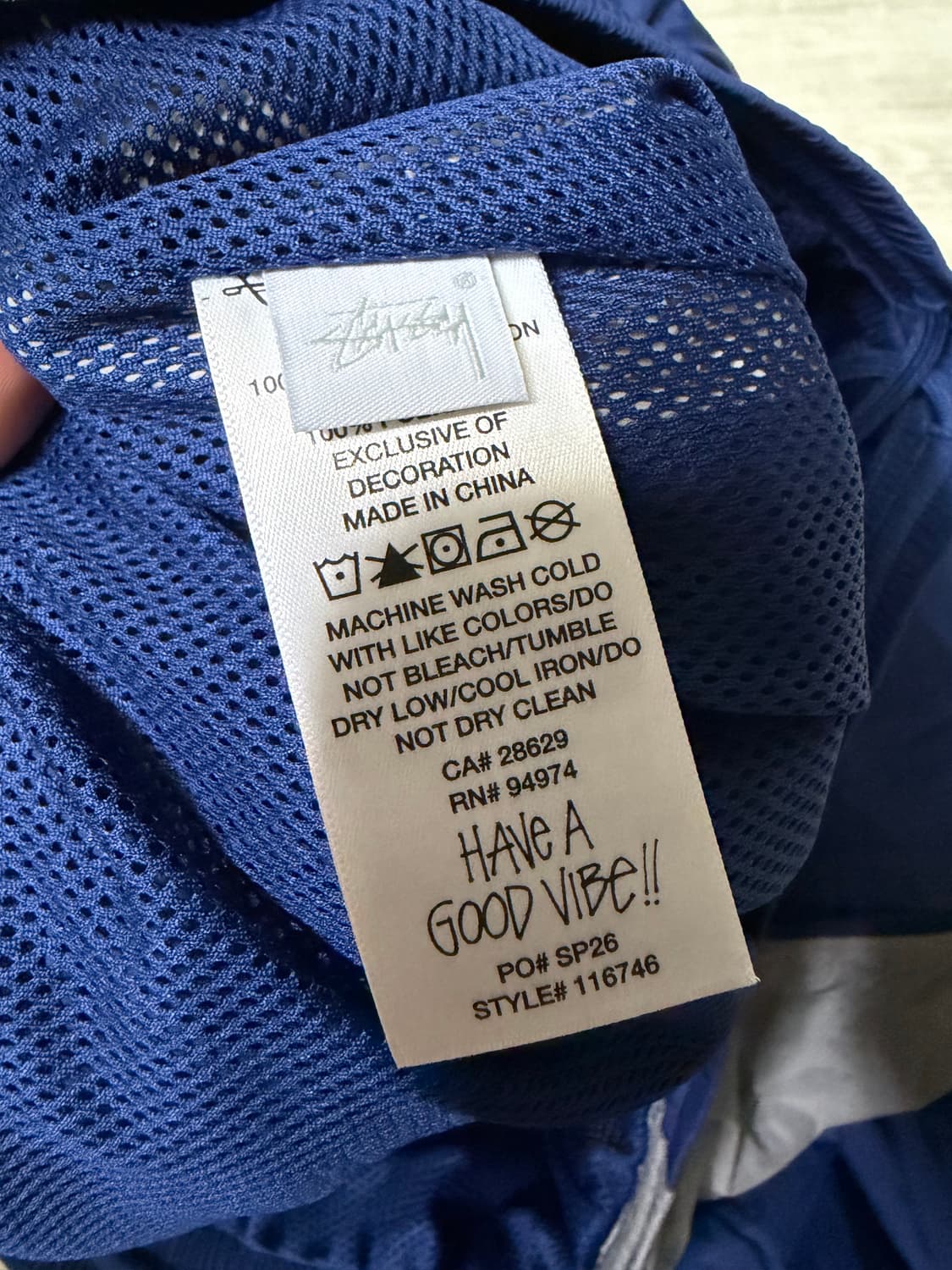 스투시 나일론 트랙 팬츠 네이비 XL 상품이미지8