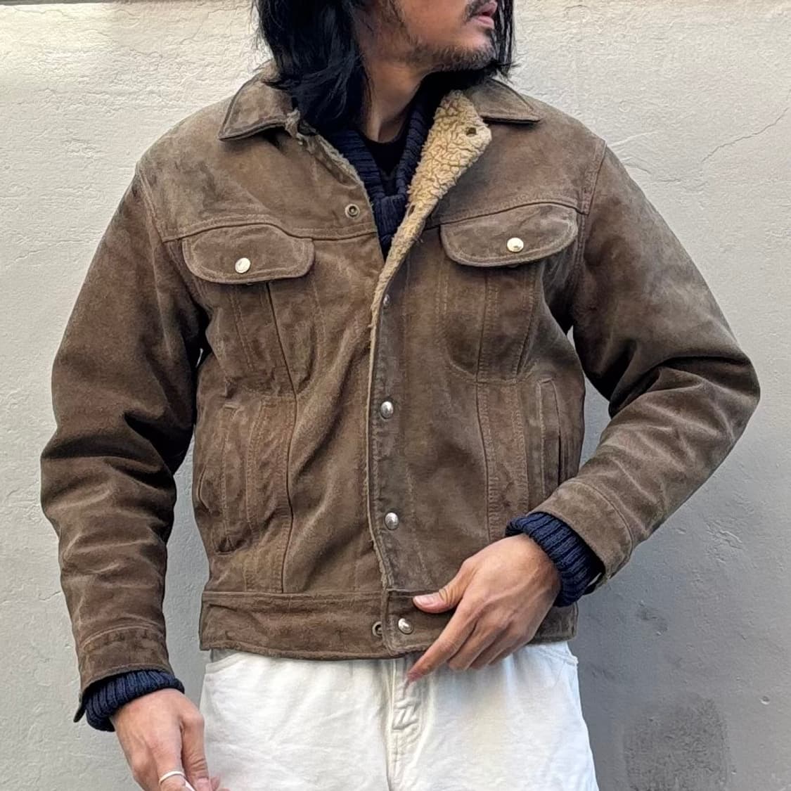 80년대 미국 쇼트 웨스턴 스웨이드 자켓 상품이미지8