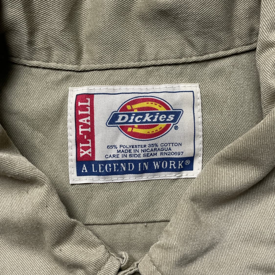 DICKIES 디키즈 빈티지 베이지 플랩포켓 반팔 워크 셔츠 A01029 상품이미지10