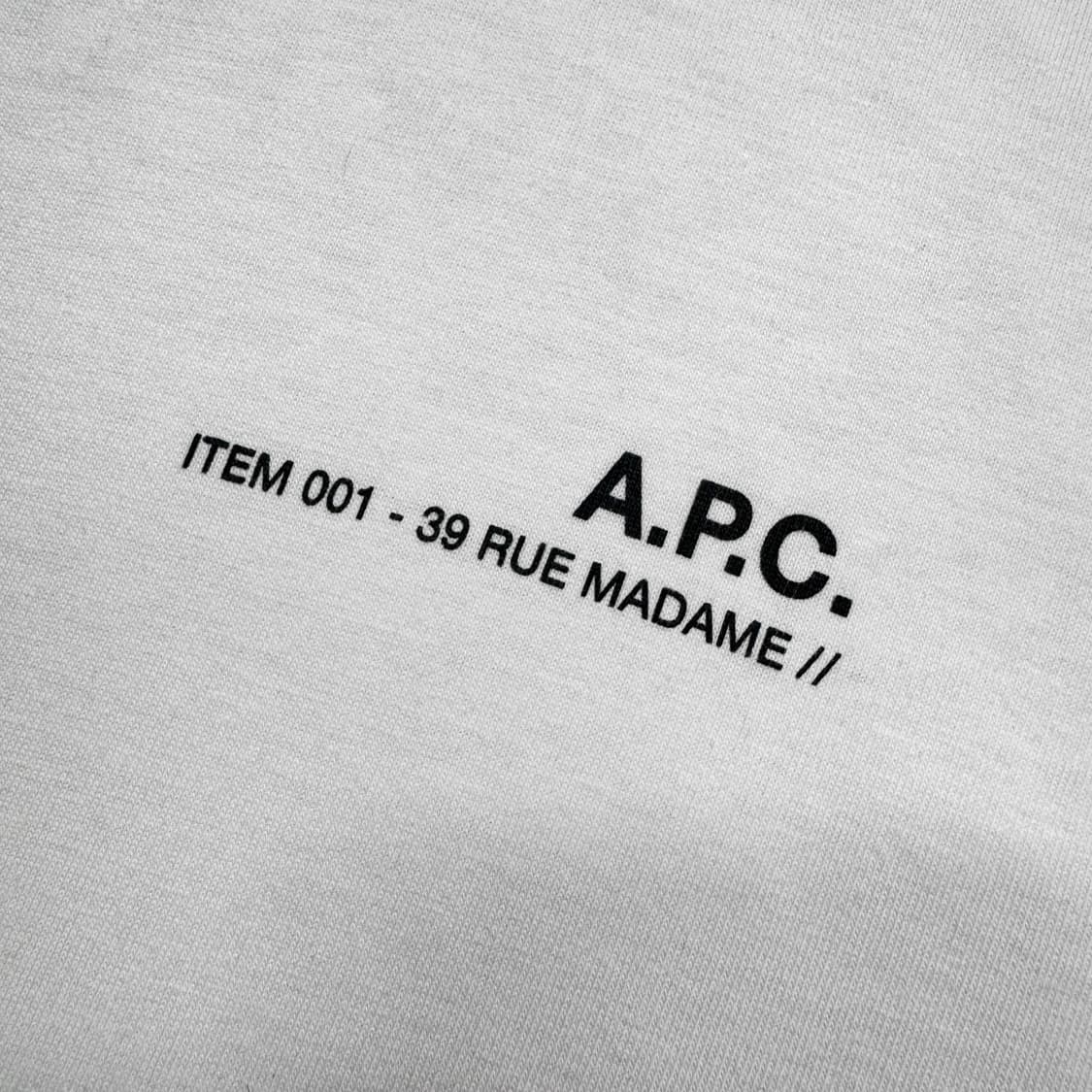 Name : A.P.C. 아페쎄 스펠아웃 스몰로고 화이트컬러 반팔 :) 상품이미지3
