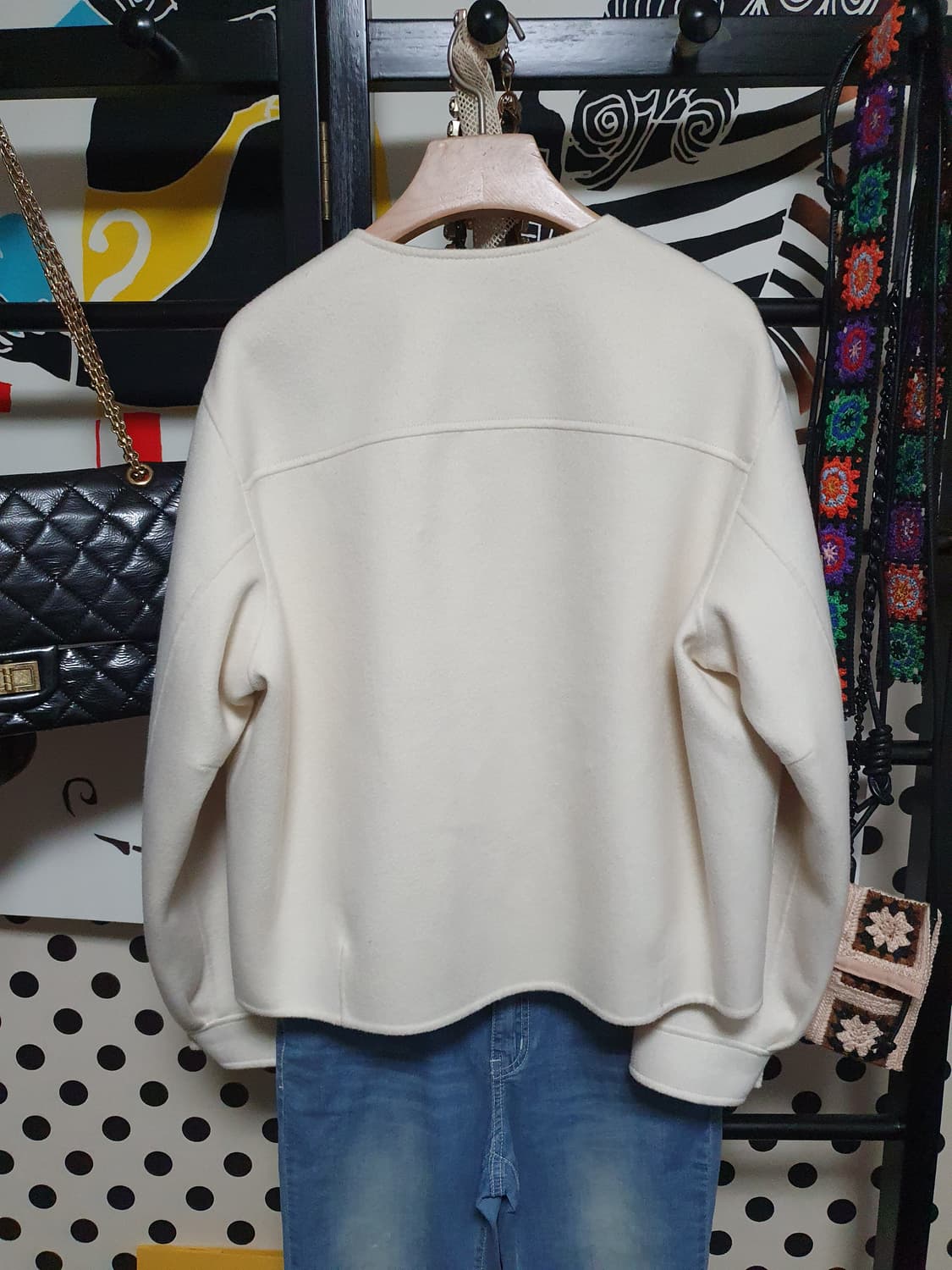 TIME 타임  아이보리 캐시 핸드메이드 자켓 상품이미지2