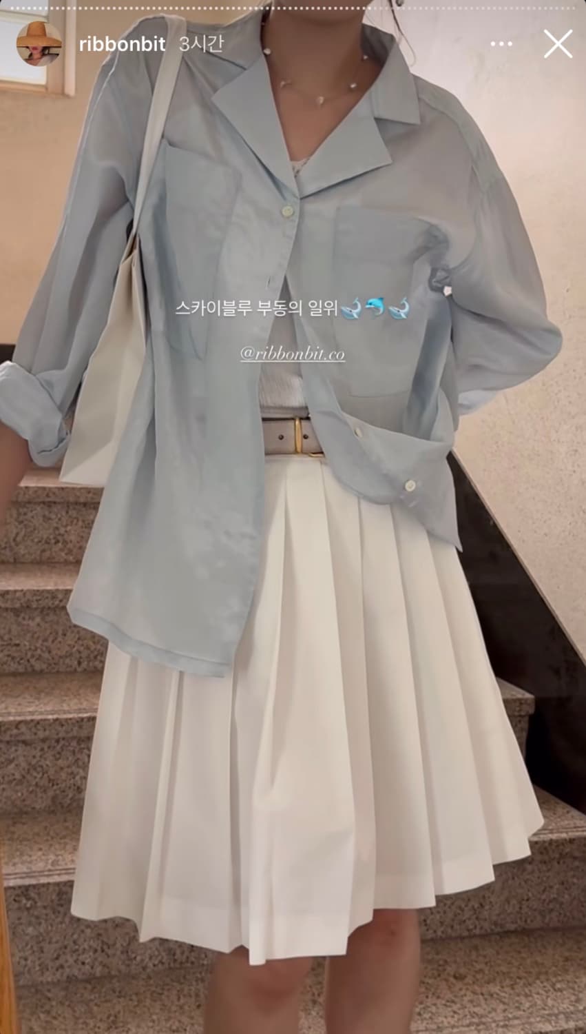 Ribbonbit Pleated Midi Skirt 리본빛 플리츠 스커트 상품이미지1