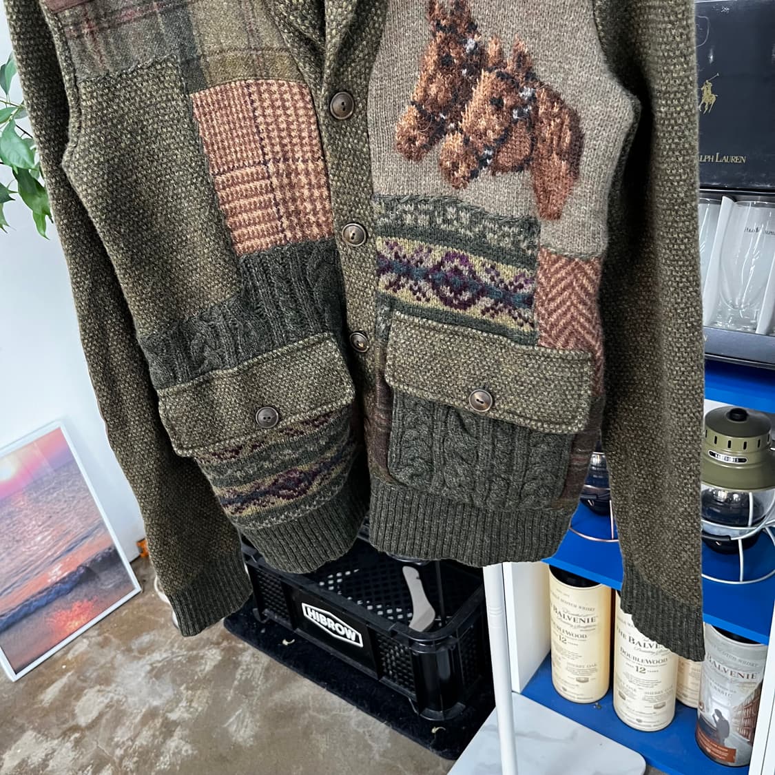 폴로랄프로렌 패치워크 숄칼라 가디건 XS 상품이미지4