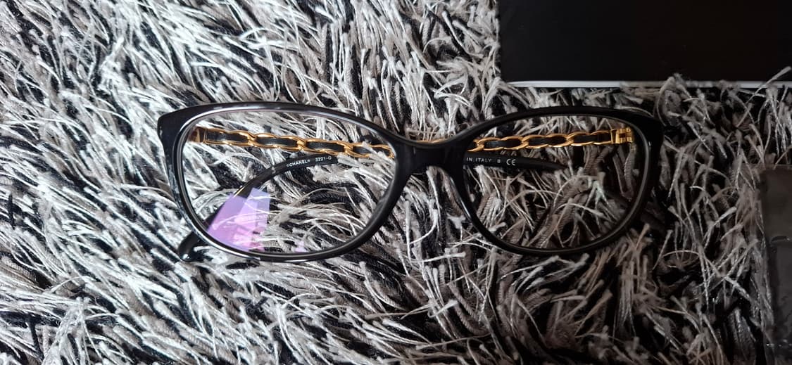 샤넬 안경테 블랙 금장 체인 안경테 상품이미지3