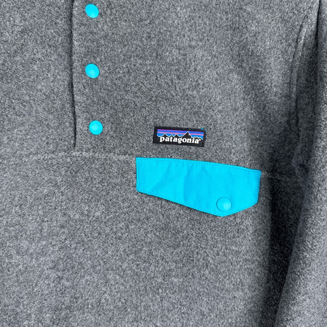 13FW 파타고니아 신칠라 스냅-T 그레이/블루 상품이미지2