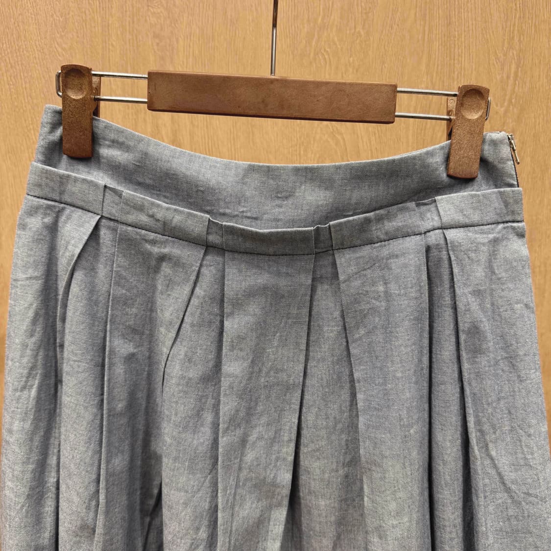 씨 바이 끌로에 코튼 플리츠 미니스커트 턱 디테일 A라인 연청 상품이미지4