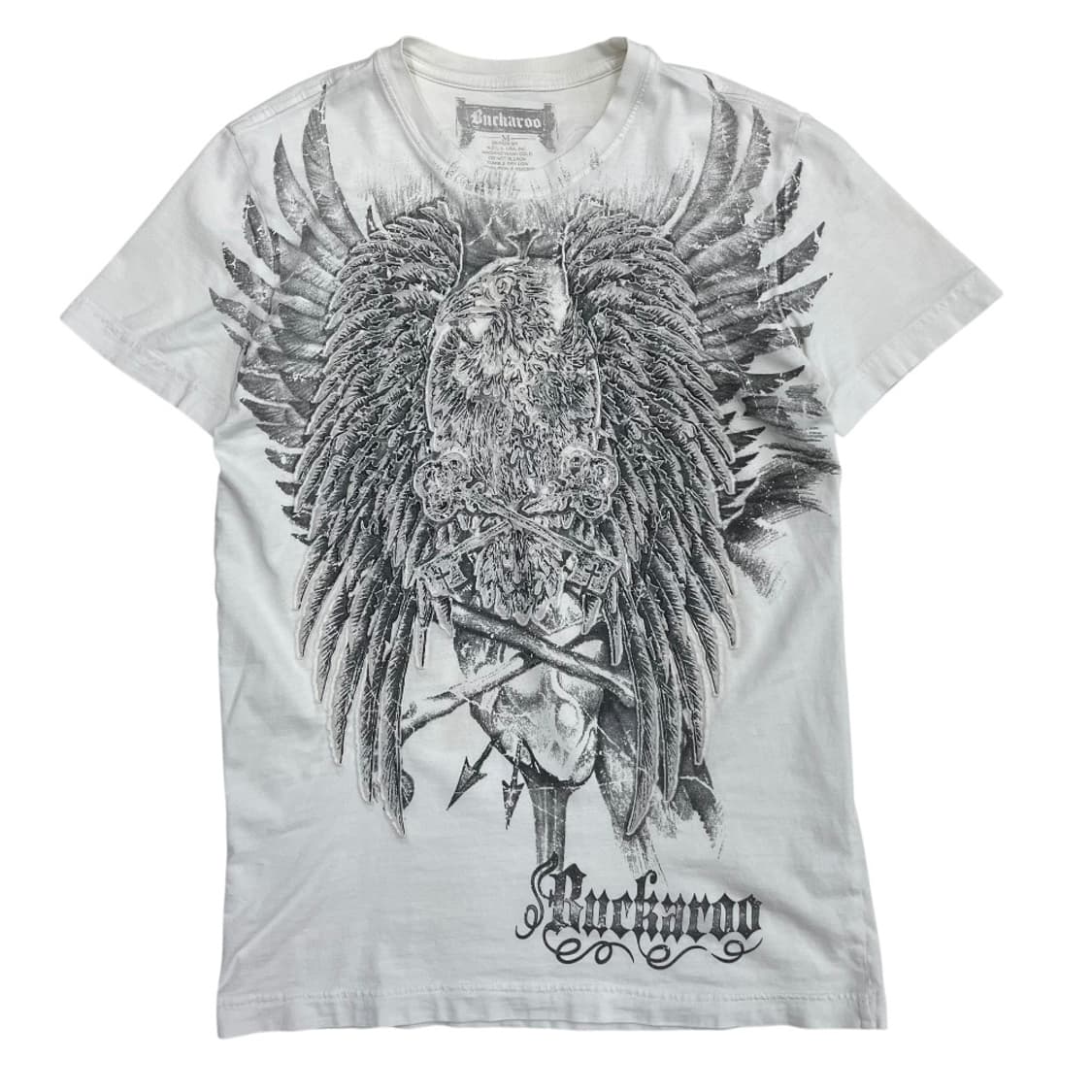 버커루 y2k 락시크맛 프린팅 화이트 반팔 M 상품이미지3