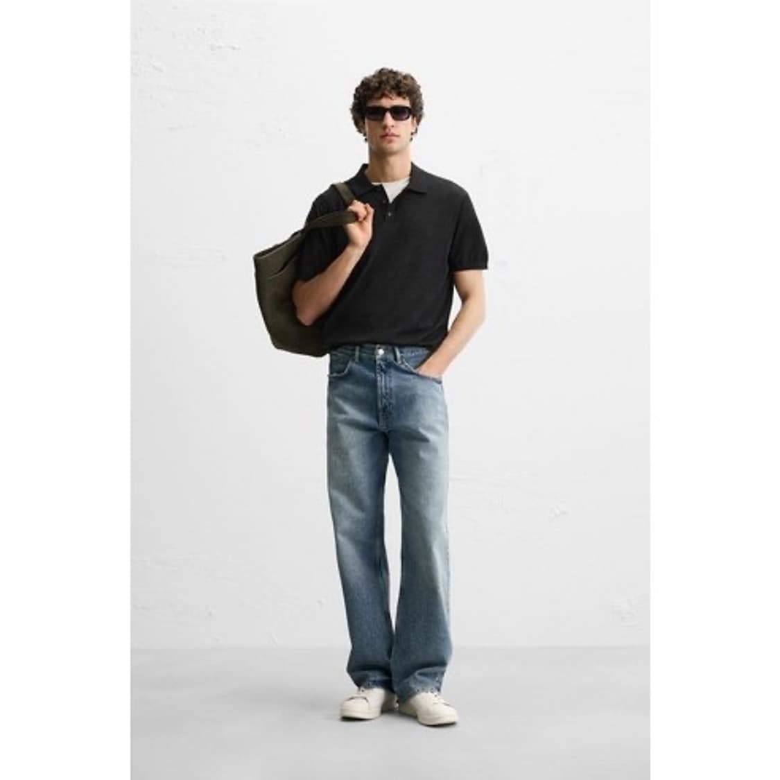 초특가 새제품 ZARA 자라 반소매 니트 블랙 상품이미지2