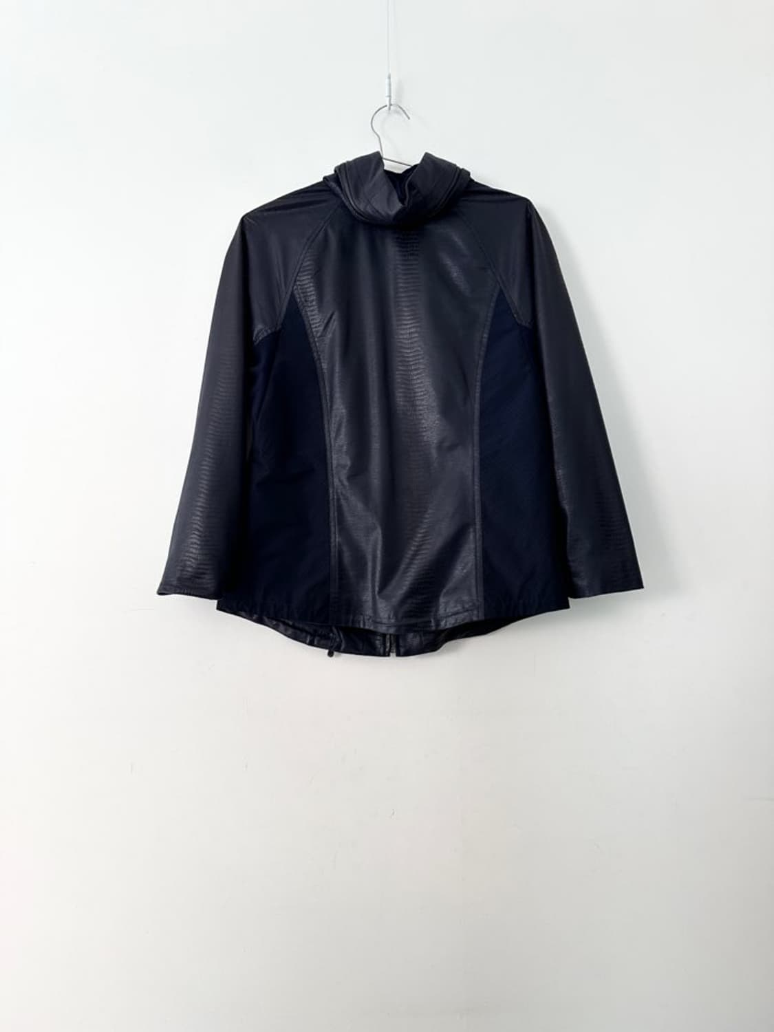 CROCODILE crack leather mix jacket  상품이미지5