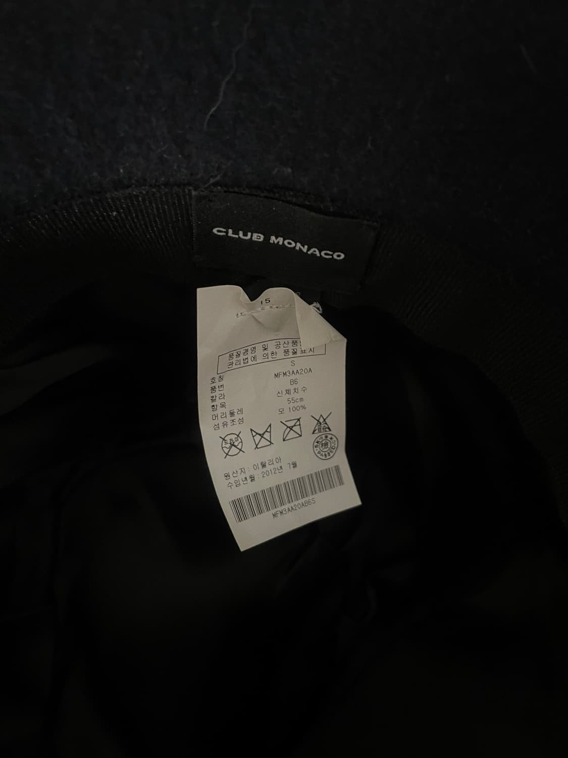 CLUB MONACO 클럽모나코 네이비 울 페도라 버킷햇 상품이미지3