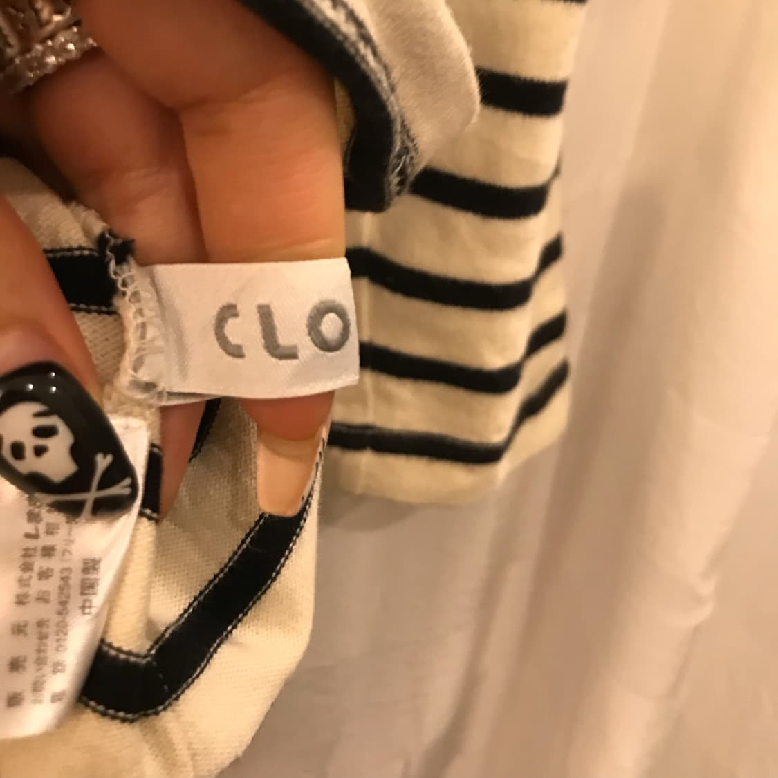 JPN Vintage 모리걸 포켓 스트라이프 롱슬리브 상품이미지5