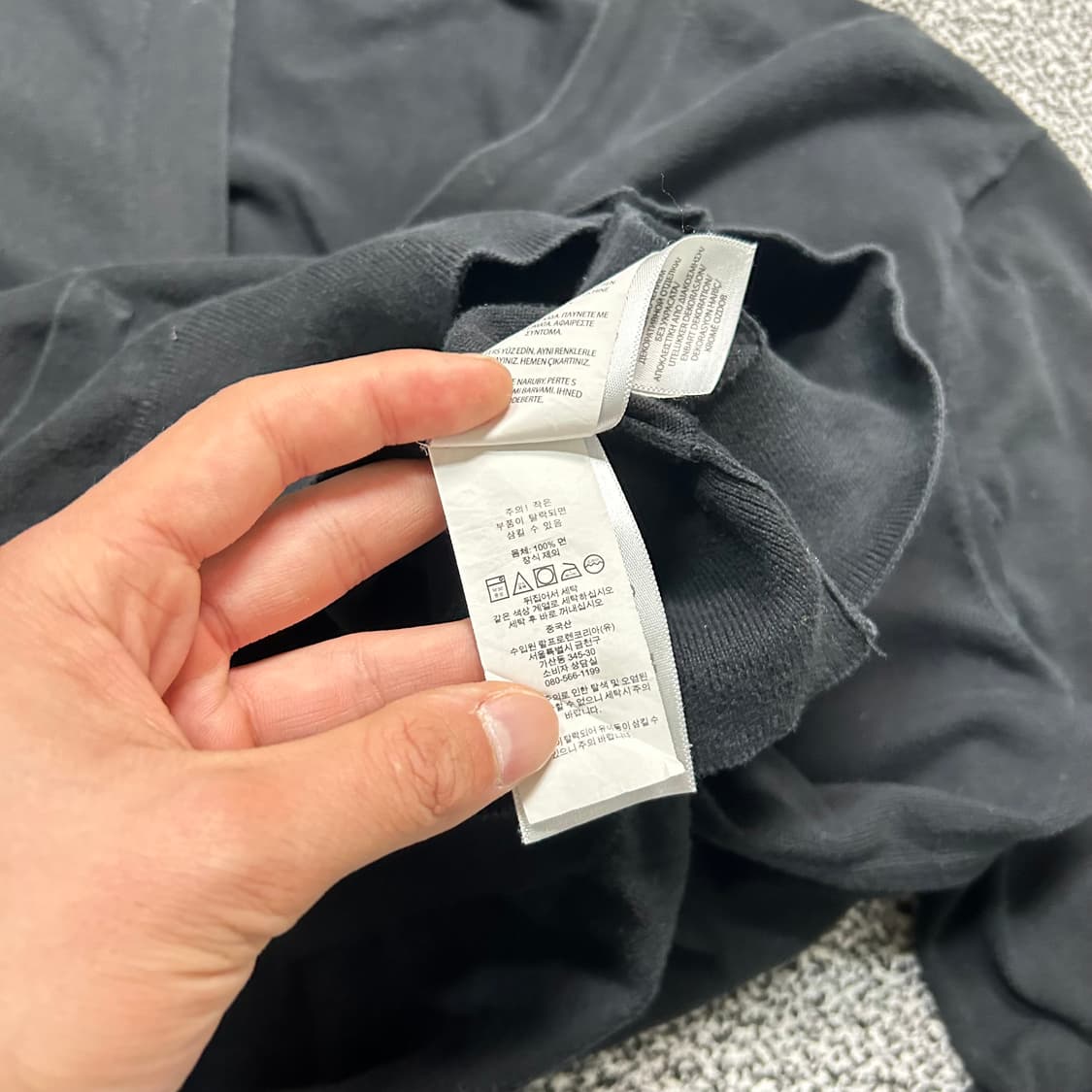 폴로 블랙 피마 코튼 브이넥 가디건 상품이미지5