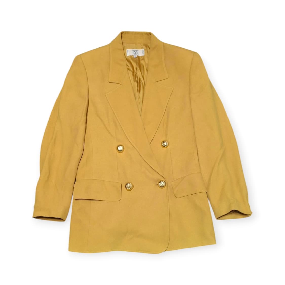 66,L)발렌티노 Miss V 더블 브레스티드 블레이저 머스타드 옐로우 상품이미지1
