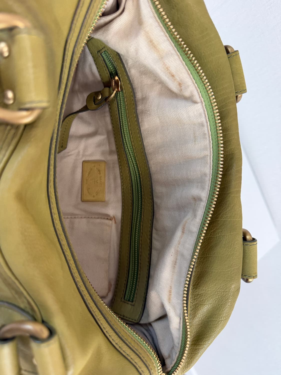 Bally 그린 레더 숄더백 상품이미지5