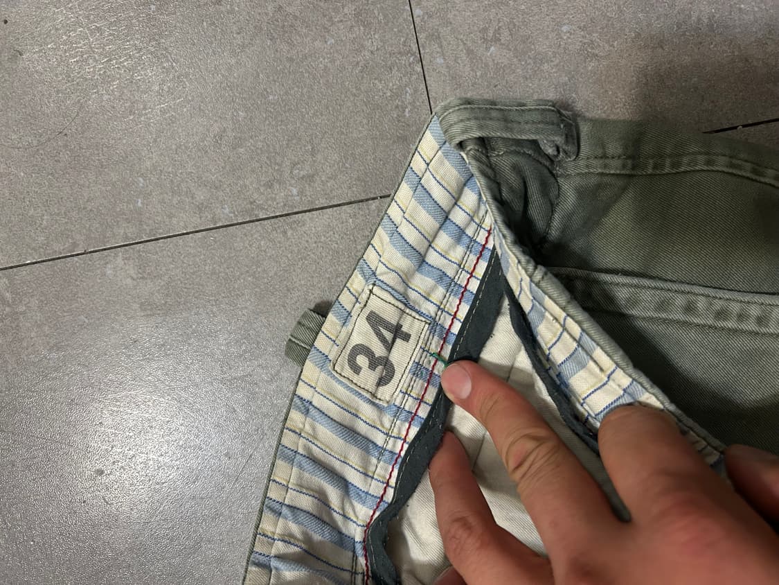 00s 아베크롬비 피치 올리브그린 헤비캔버스 빈티지 카고 워크 팬츠  3 상품이미지6