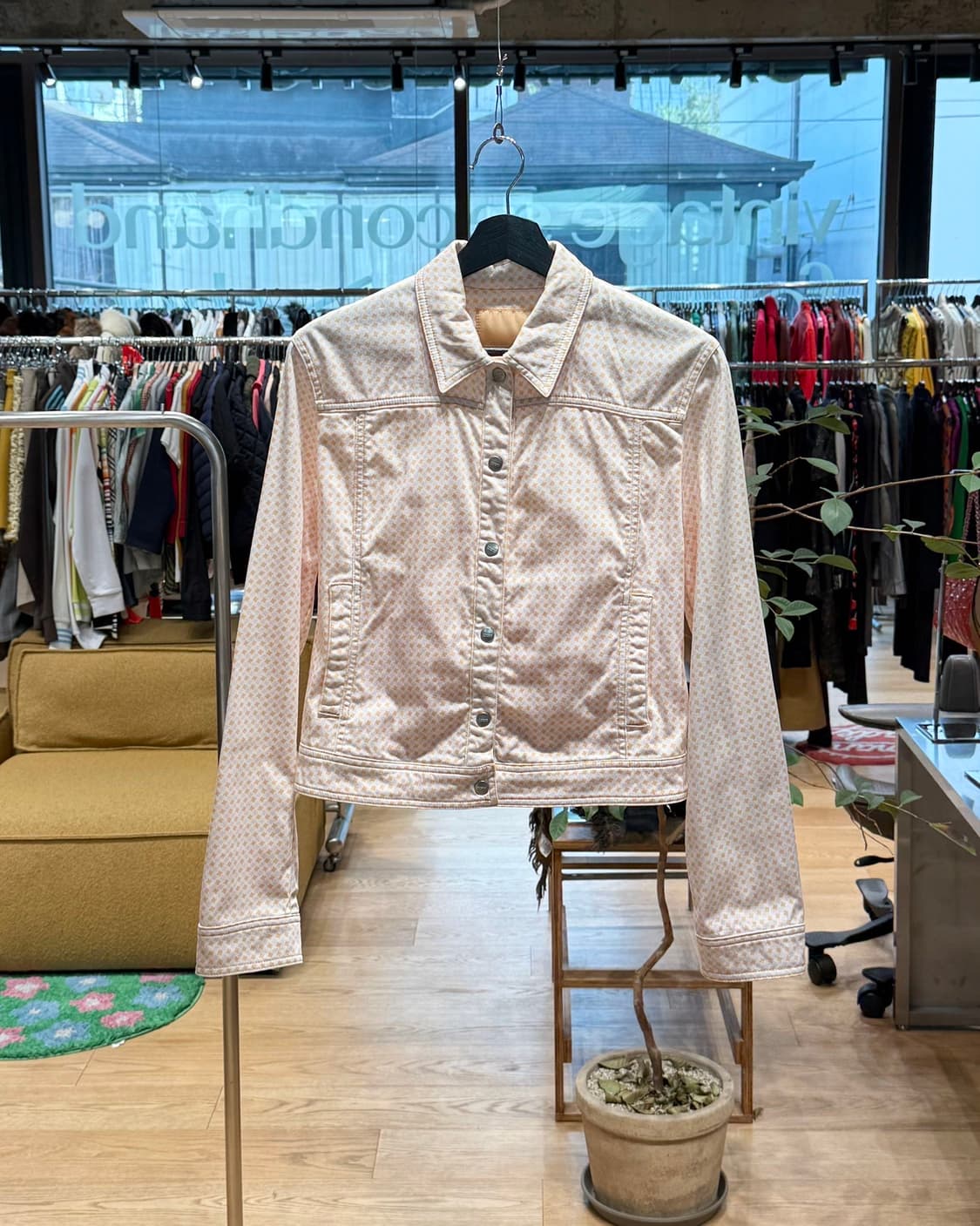 잔프랑코 페레 핑크 패턴 트러커 자켓  상품이미지1