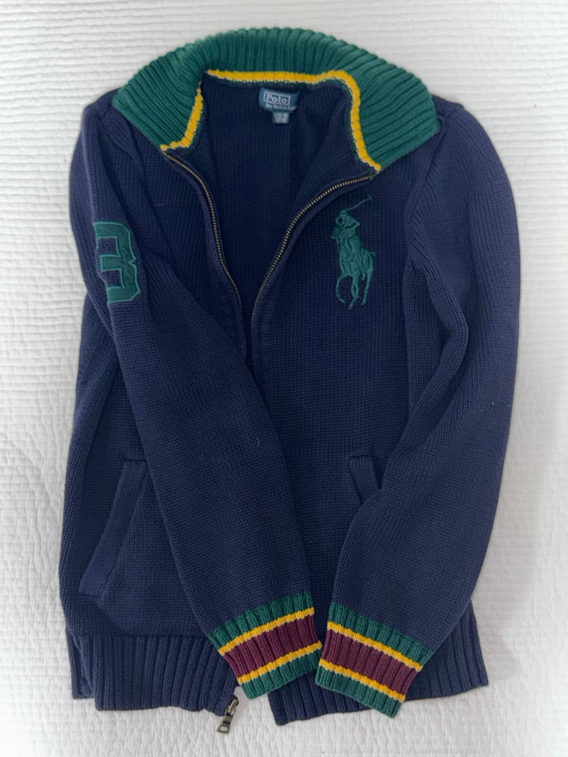 폴로 빈티지 니트 집업 상품이미지4