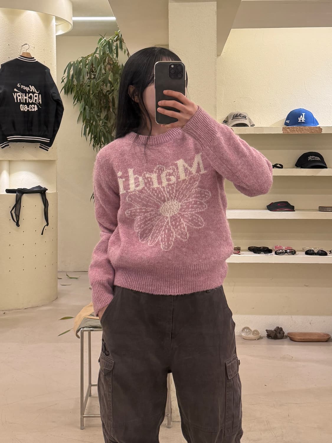 마르디 메크르디 데이지 로고 니트 U481 상품이미지1