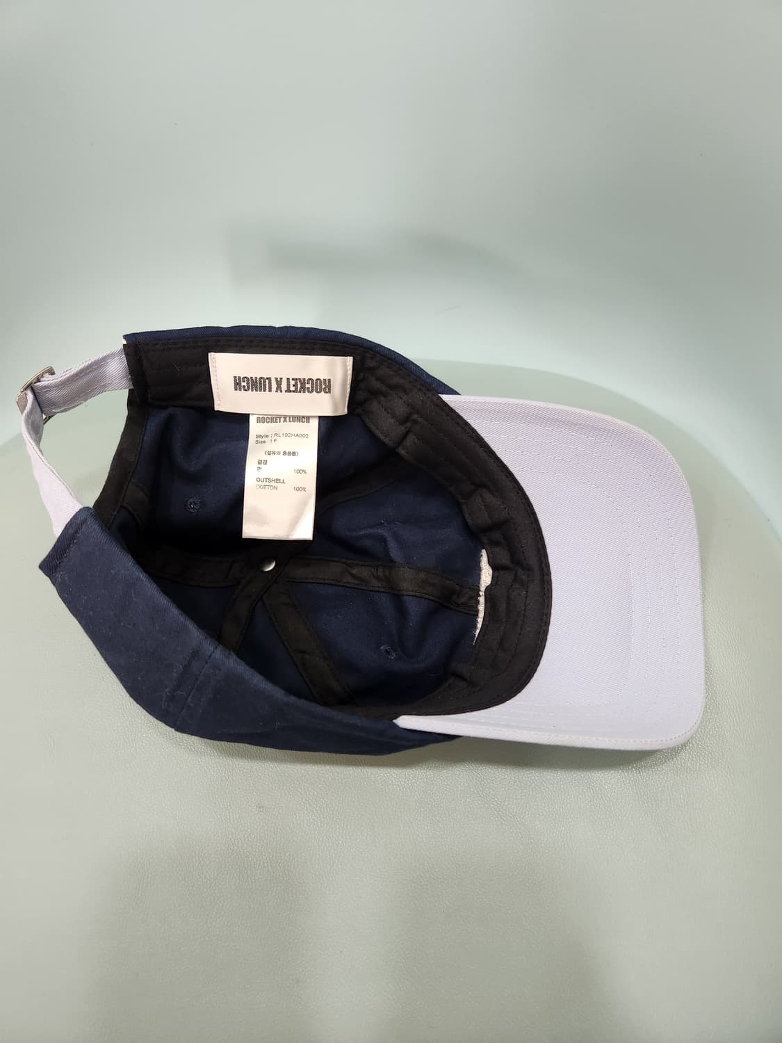 로켓앤런치 네이비 연보라 배색 볼캡 모자 상품이미지6