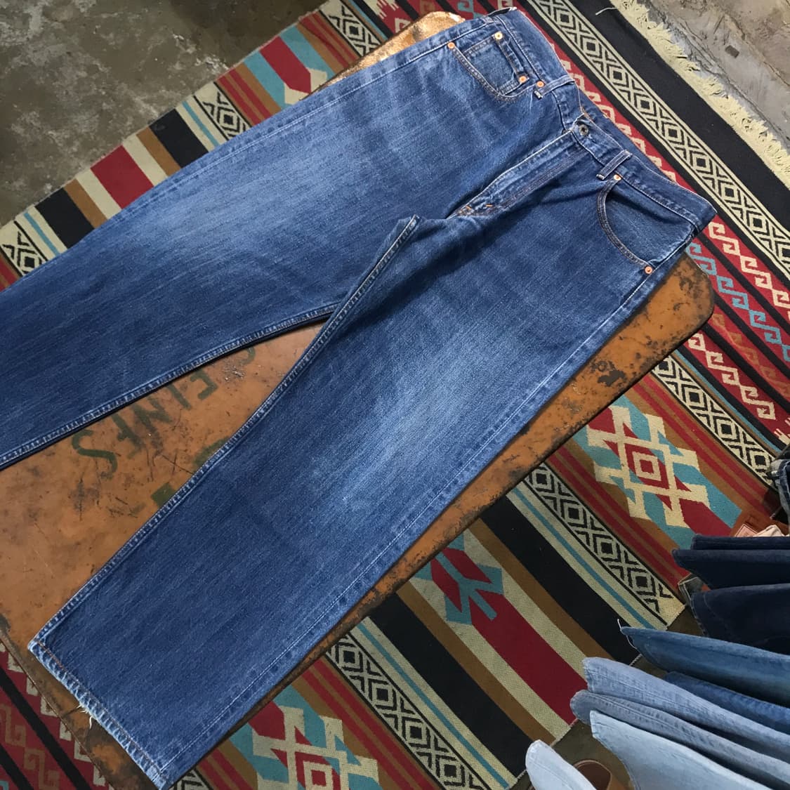 리바이스 503 중청 스트레이트 핏 데님 팬츠 허리 34  상품이미지4