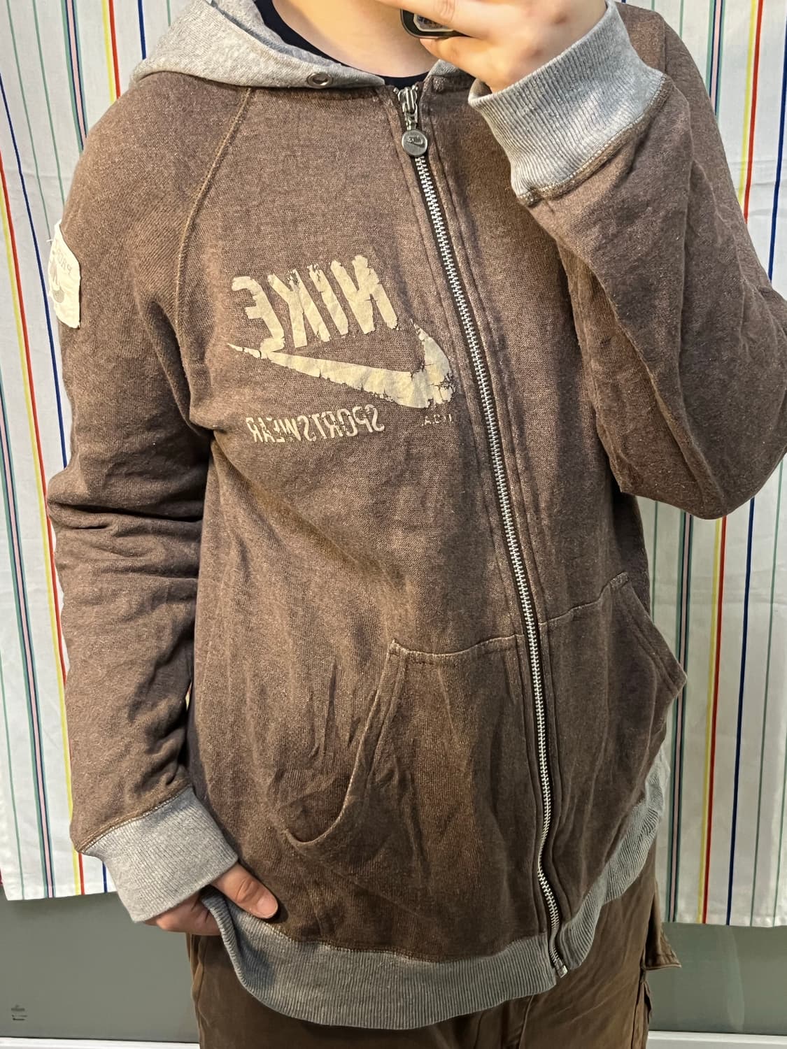 Nike 배색 후드집업 상품이미지2