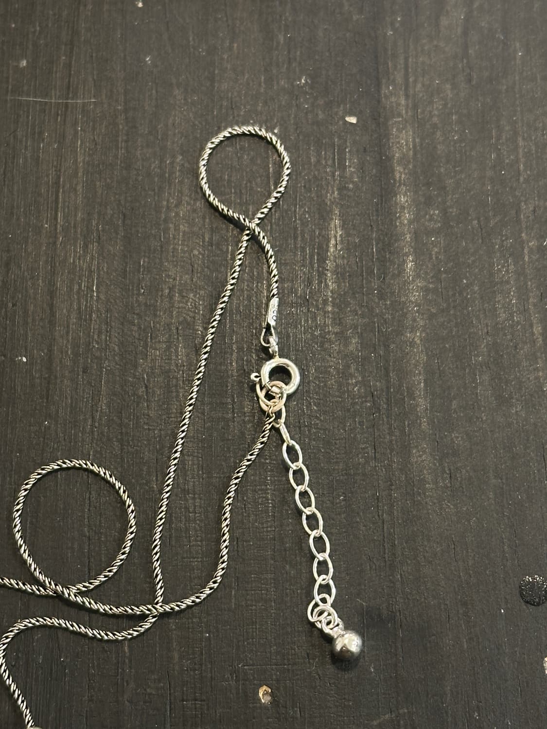 Musta karensilver mix necklace 상품이미지3