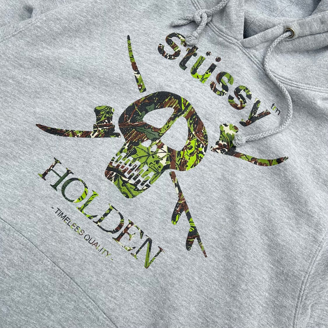 스투시(stussy) 홀덴 스컬로고 그레이 후드티 상품이미지4