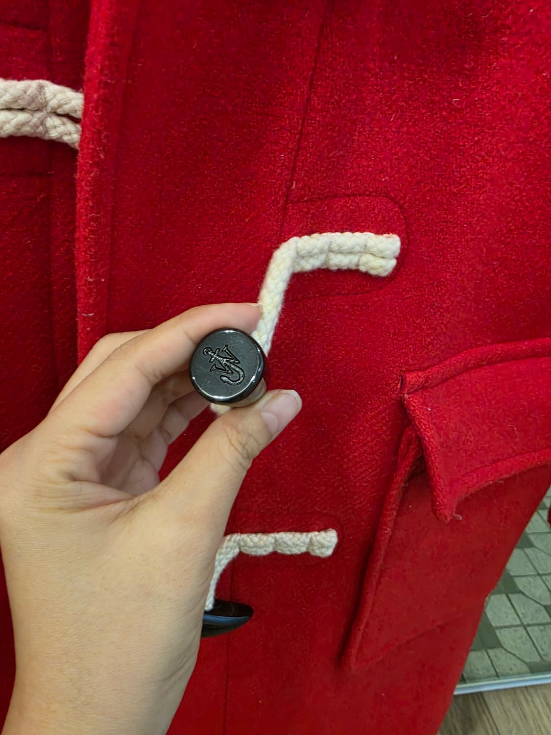 Jw Anderson 유니클로 레드 더플코트 상품이미지4