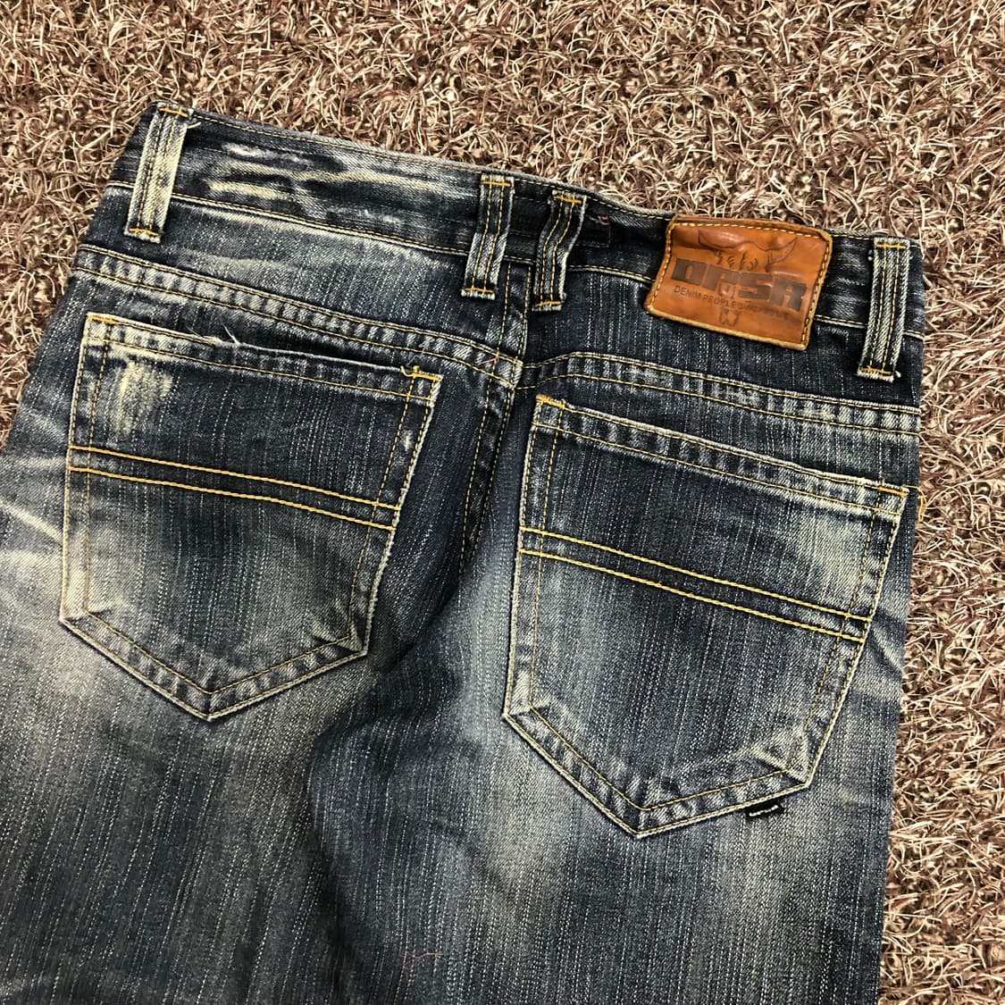빈티지 Y2k 데미지 워싱 데님 팬츠 상품이미지5