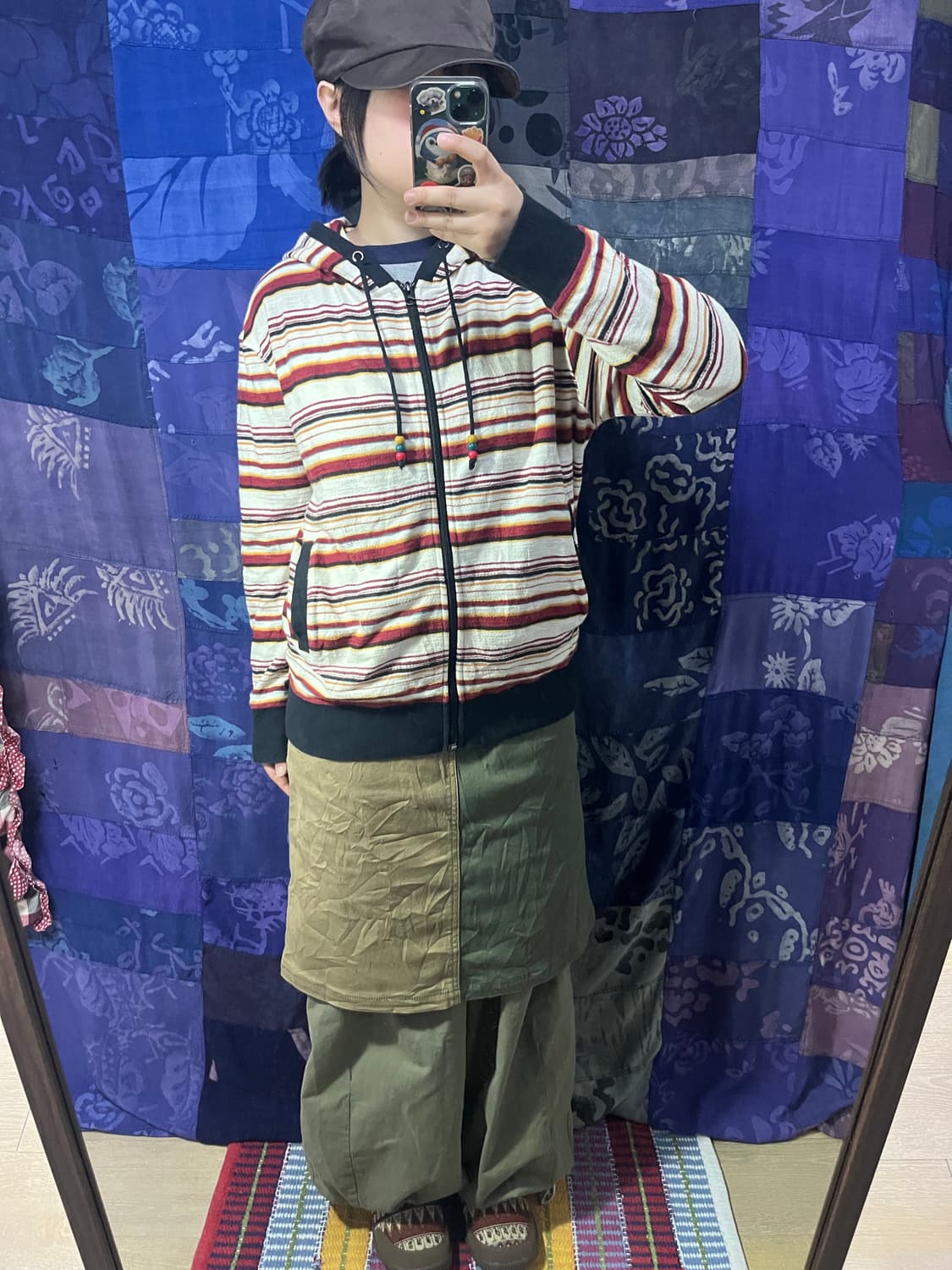 Villand 에스닉 스트라이프 후드집업 상품이미지2