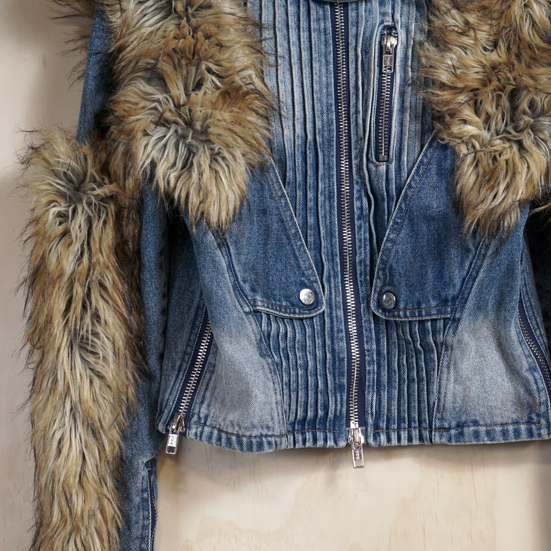 No Faith Studios 데님 퍼 자켓 상품이미지5