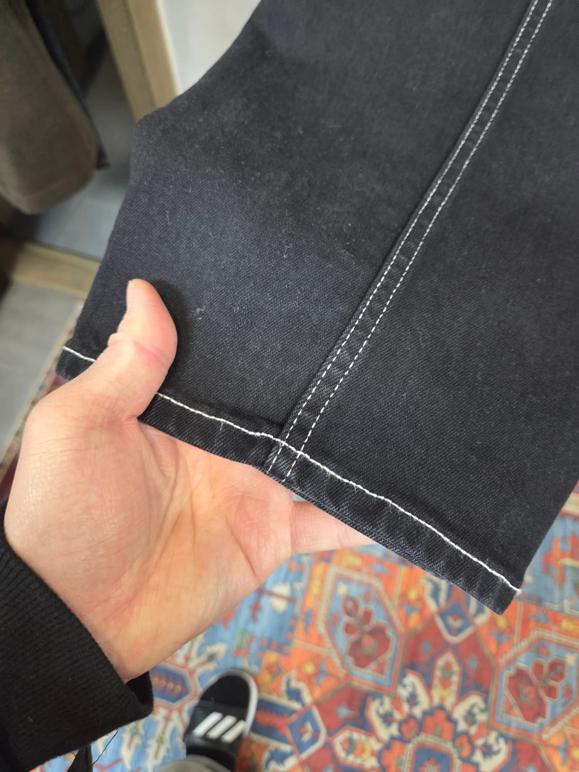 코스 탑스티칭 절개 데님팬츠 대략 34 35 릴렉스드핏  상품이미지6