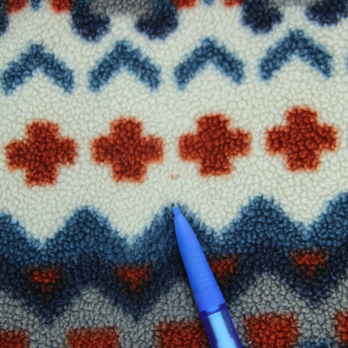 15FW 파타고니아 신칠라 스냅-T 아이보리/블루 아즈텍 패턴 멕시코 상품이미지9