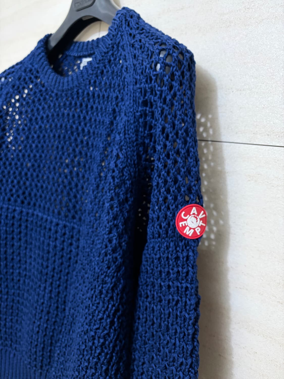 18SS 카브엠트 C.E LOOSE WAFFLE KNIT NAVY 상품이미지3