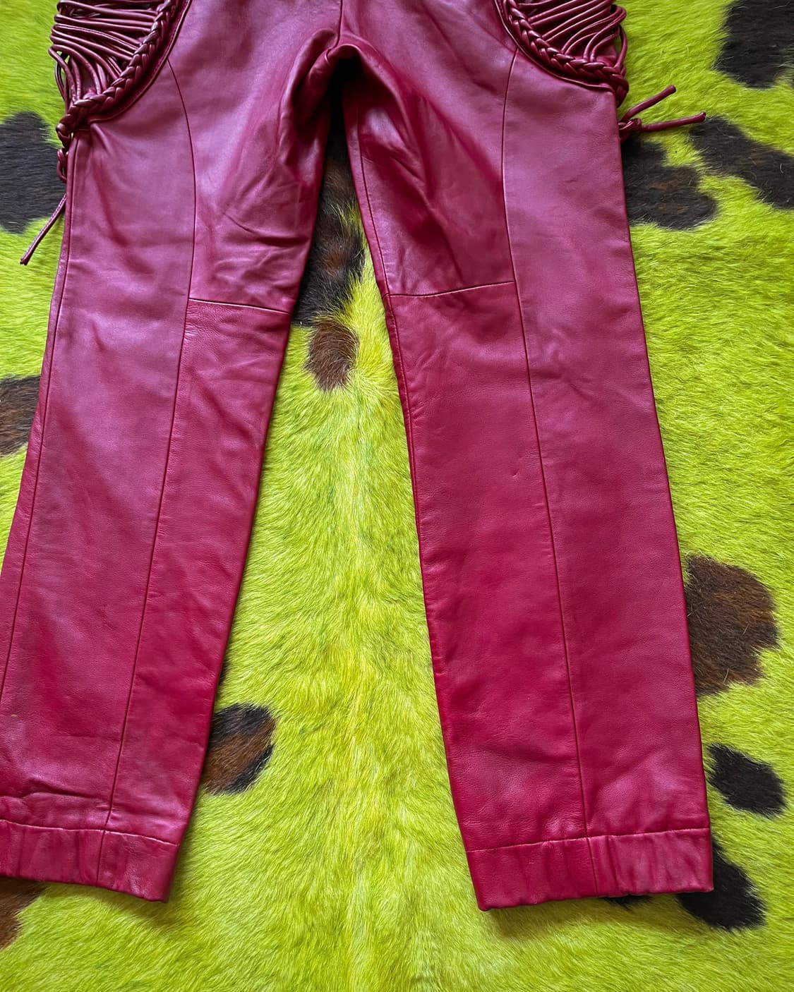 Vintage Real Lambskin 3D Leather Trouser 상품이미지8