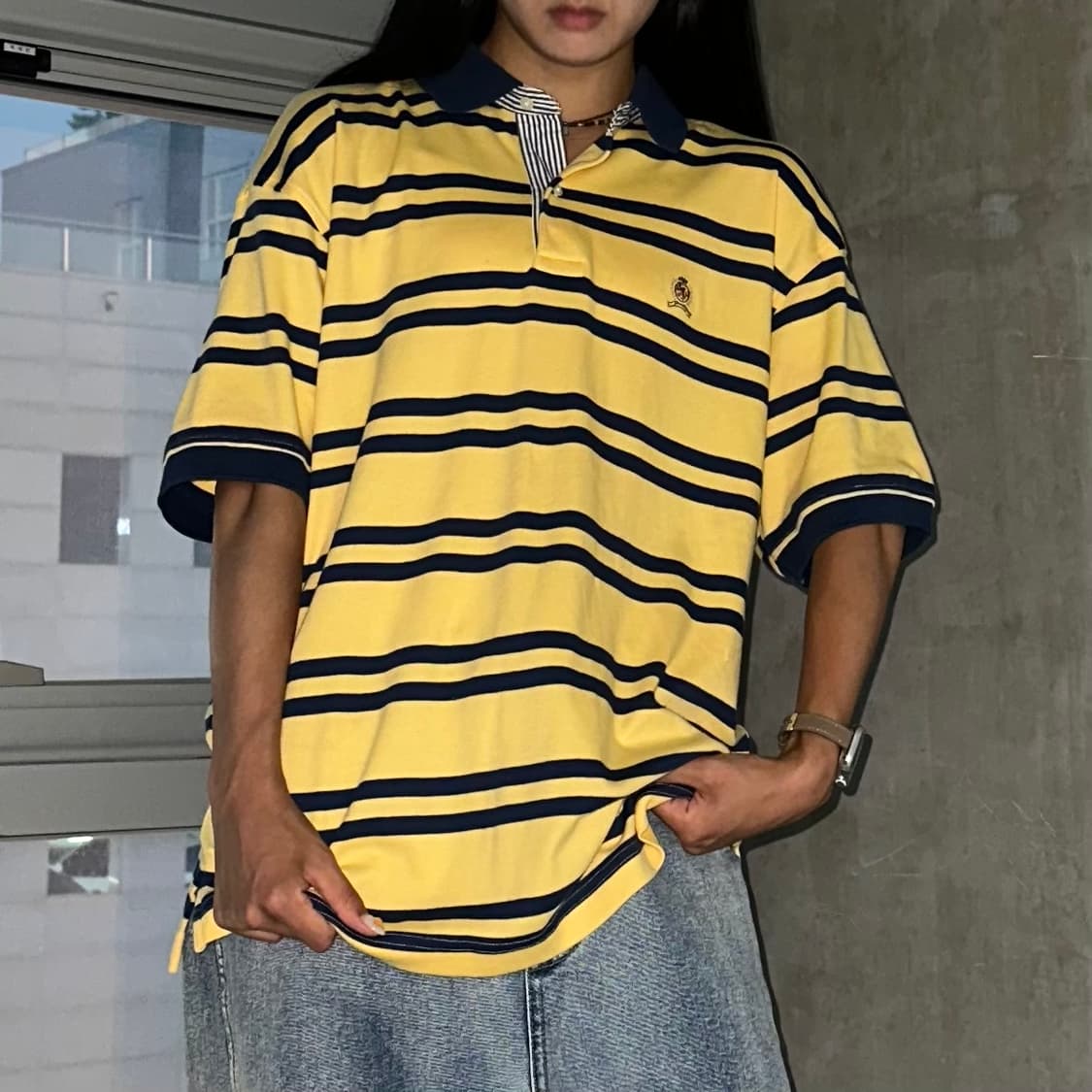 TommyHilfiger Neck collar Knit t-shirt 상품이미지1