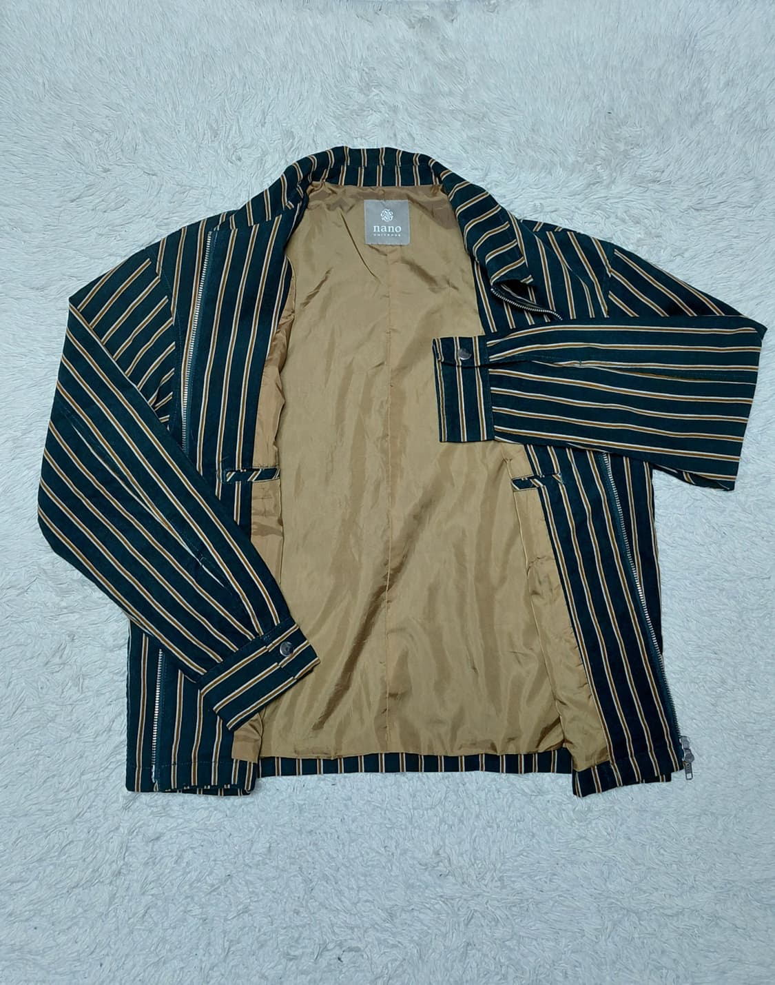 NANO UNIVERSE 나노 유니버스 스트라이프 코듀로이 집업 자켓 M 상품이미지6