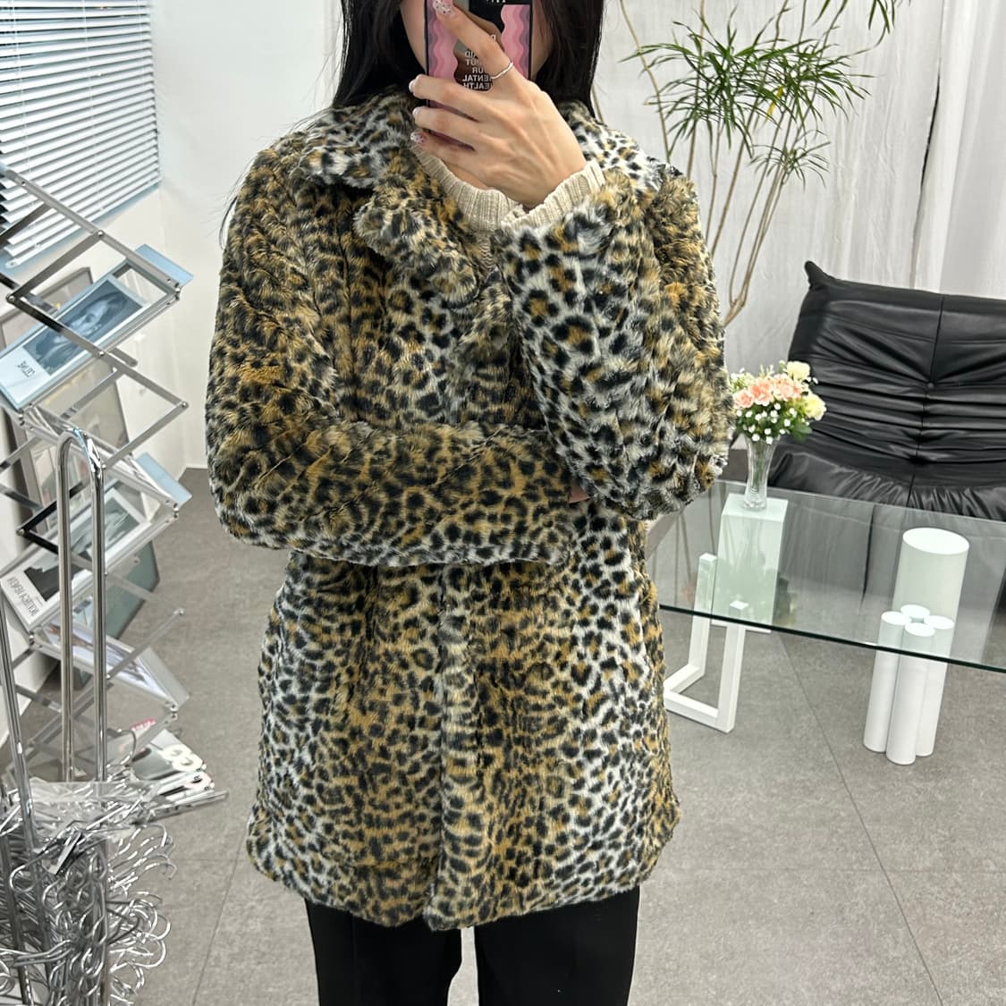 HOTTOPIC 호피무늬 퍼 자켓 상품이미지1