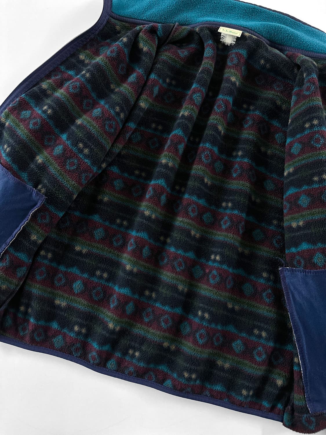 80s 빈티지 엘엘빈 지오매트릭 패턴 플리스 자켓 상품이미지8