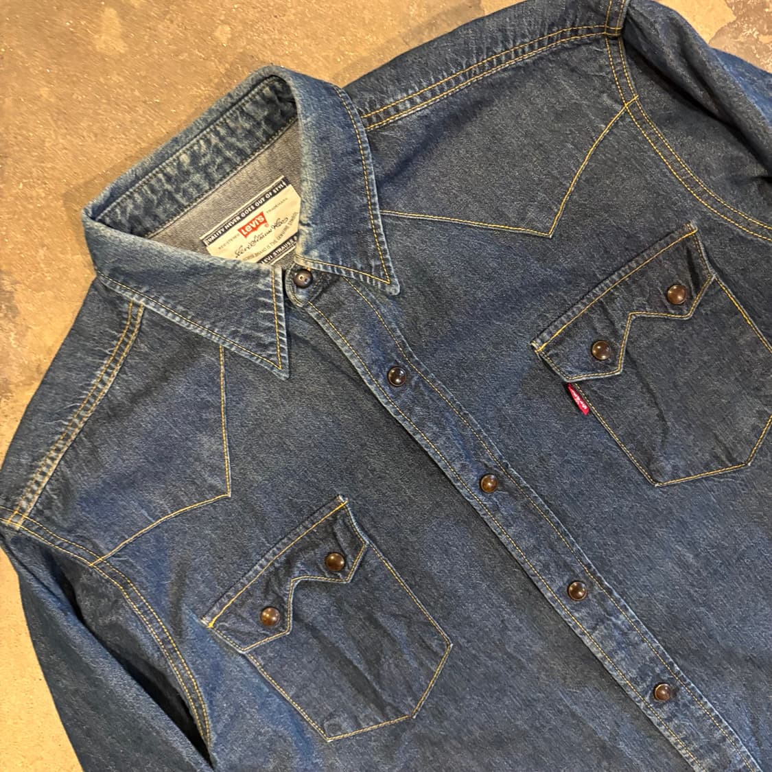 90년대 일본 리바이스 더블티스 웨스턴 셔츠 셀비지 상품이미지4