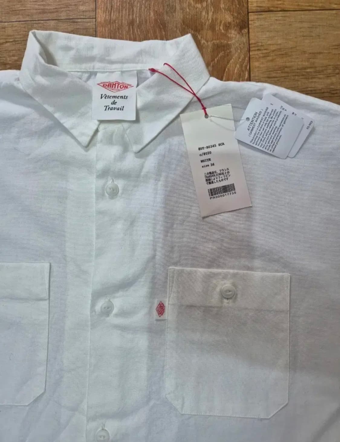 (새상품) 단톤 여성 코튼 샴브레이 워크 셔츠 상품이미지3