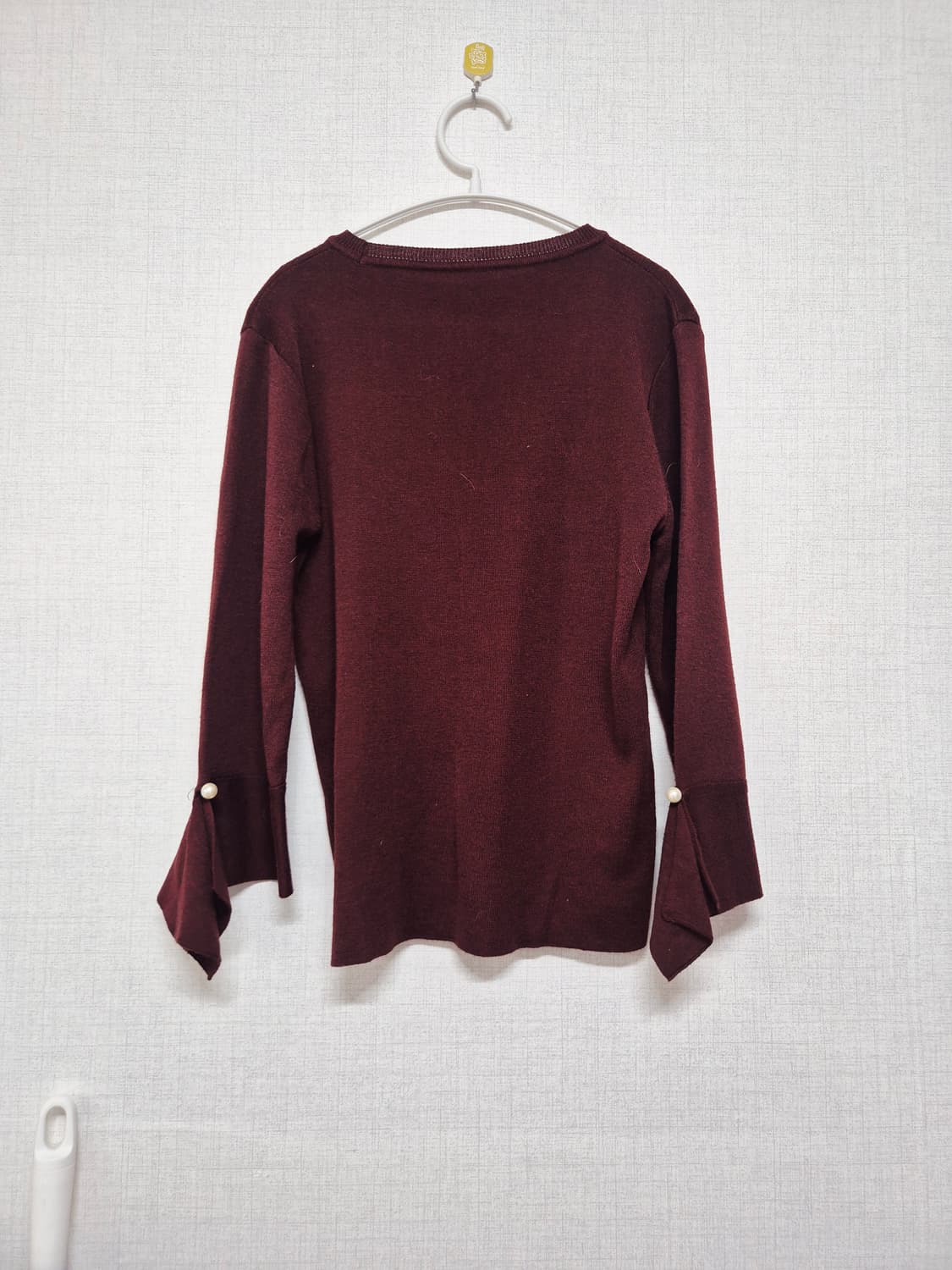 버건디 벨소매 니트 상품이미지2