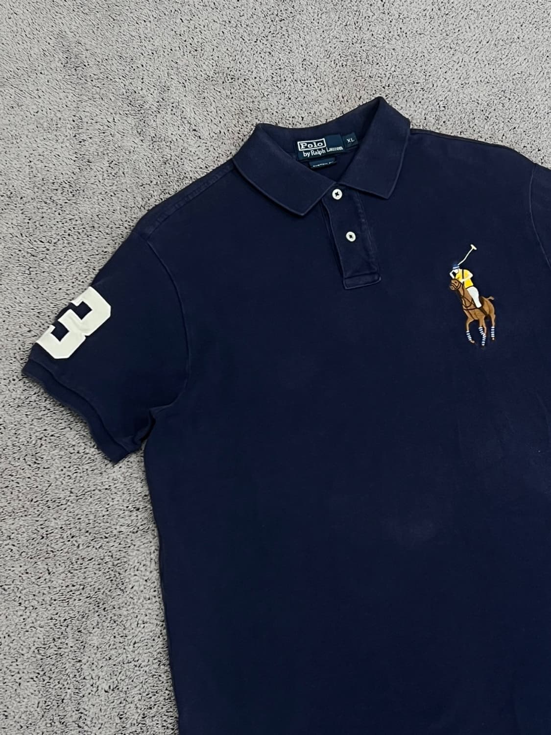 (XL) 폴로 빅포니 카라 티 네이비 상품이미지2