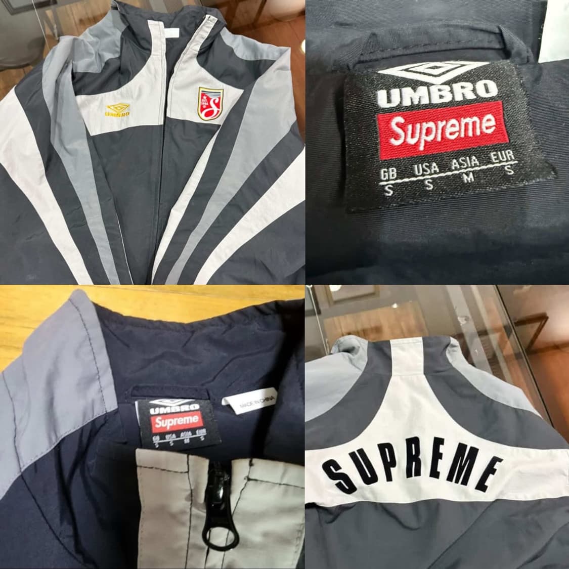 슈프림 × 엄브로 트랙자켓 블랙 상품이미지3