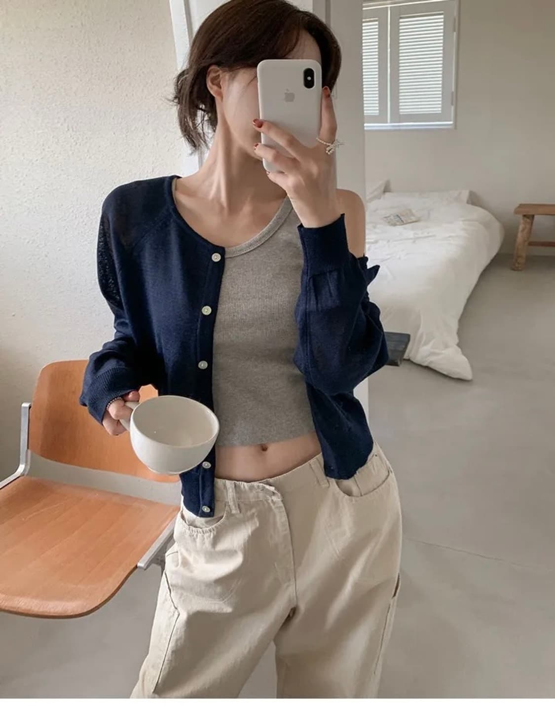 린넨가디건 새상품 상품이미지1