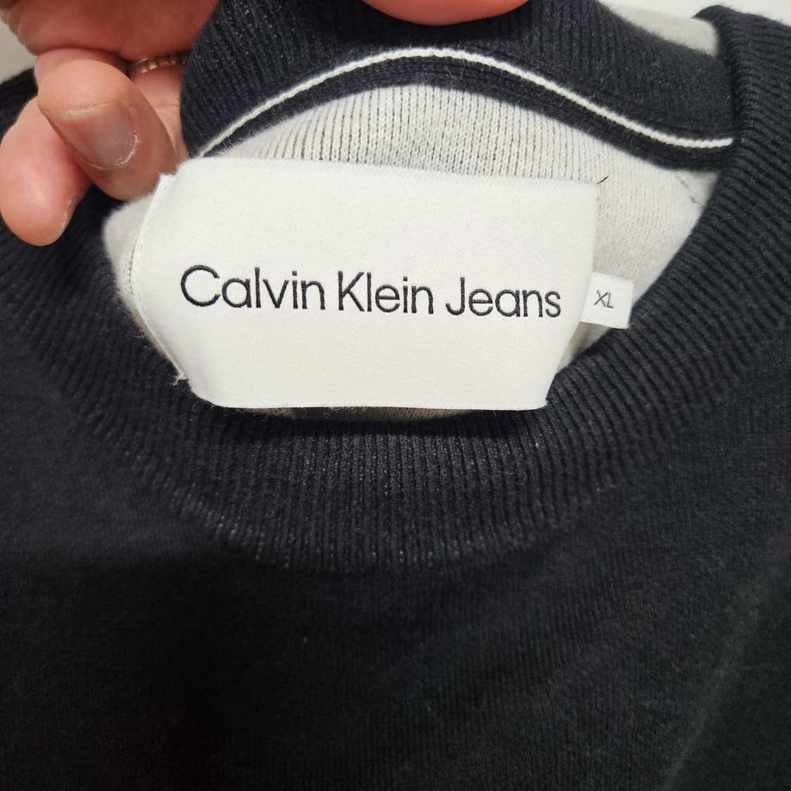 캘빈클라인 진스 빅로고 스티치 니트 XL 상품이미지3