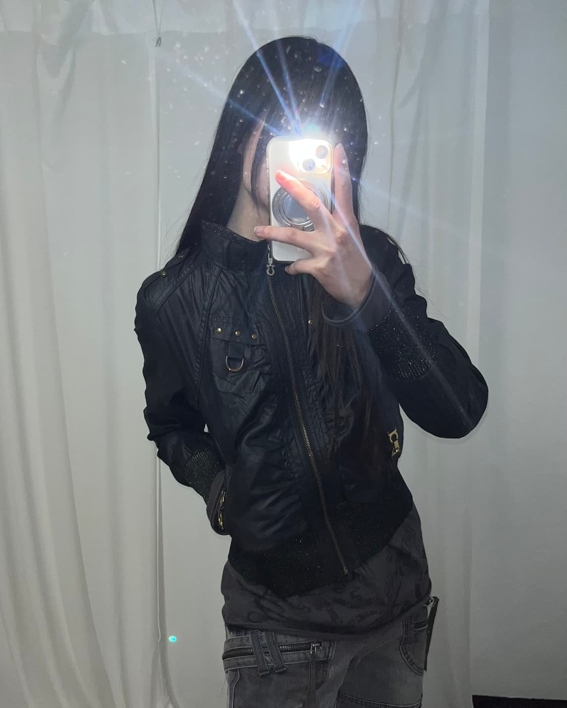 Y2K 글리터 나일론 멀티 자켓 상품이미지3