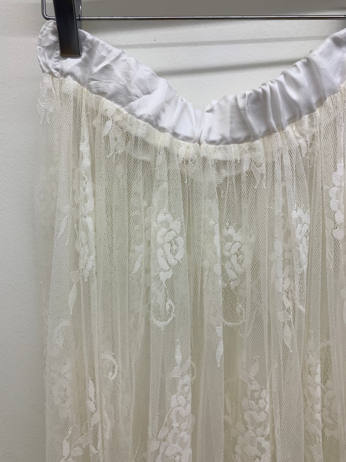 레이스 시스루 밴딩 스커트 lace skirt 상품이미지3