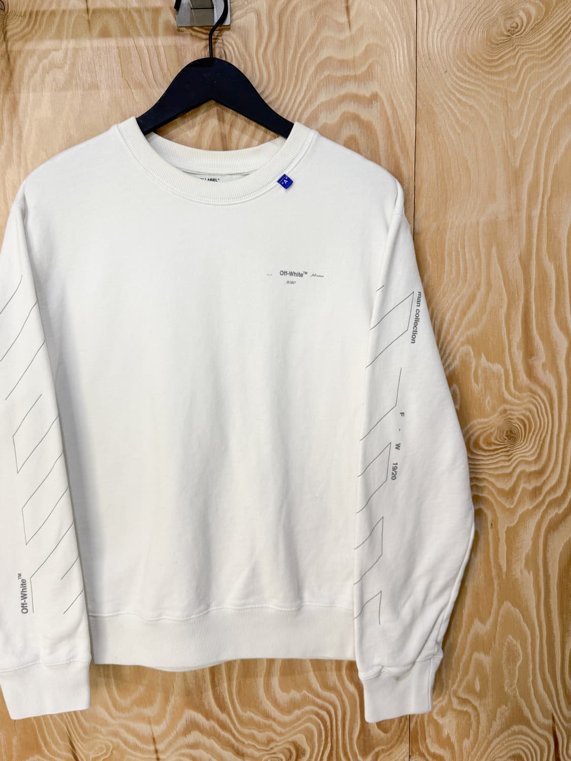 오프화이트 19FW 다이애그 언피니쉬드 크루 상품이미지4