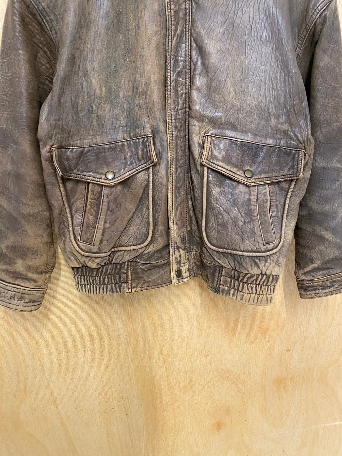 VTG hard faded G-1 leather jacket 상품이미지6